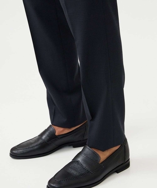 MICHEL KLEIN HOMME   （ミッシェルクランオム）の「【セットアップ】チェック柄スラックスパンツ（スラックス・メンズ・ブラック・MEDIUM/LARGE/X-LARGE）」の4枚目の写真