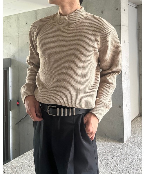 Otte(オッテ)の「クラシックハーフネックニット(ニット/セーター・メンズ・グレー/ブラック/カーキ/ブラウン・MEDIUM/LARGE/X-LARGE)」の4枚目の写真