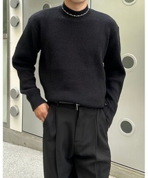 クラシックハーフネックニット