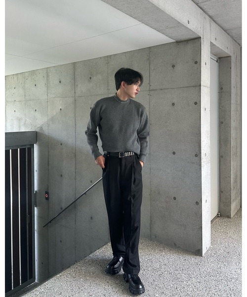 Otte(オッテ)の「クラシックハーフネックニット(ニット/セーター・メンズ・グレー/ブラック/カーキ/ブラウン・MEDIUM/LARGE/X-LARGE)」の5枚目の写真