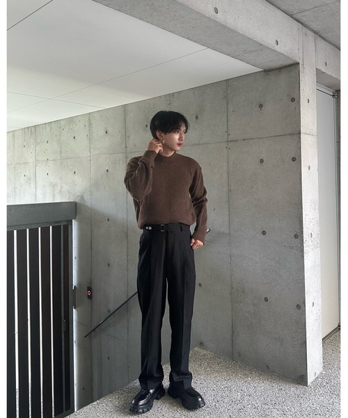 Otte(オッテ)の「クラシックハーフネックニット(ニット/セーター・メンズ・グレー/ブラック/カーキ/ブラウン・MEDIUM/LARGE/X-LARGE)」の22枚目の写真