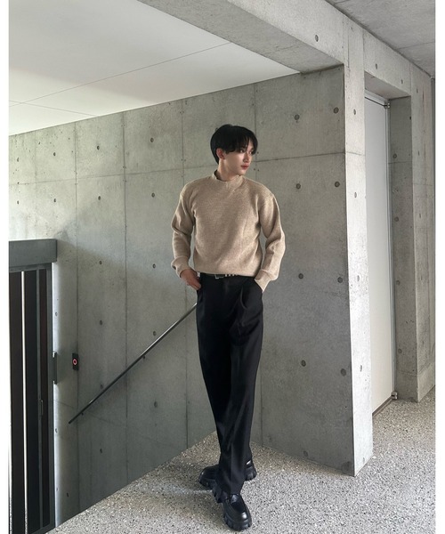 Otte(オッテ)の「クラシックハーフネックニット(ニット/セーター・メンズ・グレー/ブラック/カーキ/ブラウン・MEDIUM/LARGE/X-LARGE)」の21枚目の写真