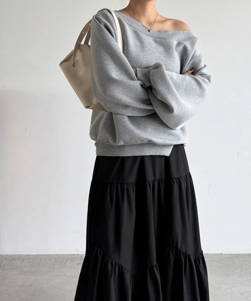 junoah(ジュノア)の「バイアス切替ティアードスカート(スカート・レディース・ダークグレー/モカ/ブラック・LARGE/MEDIUM/SMALL)」の5枚目の写真