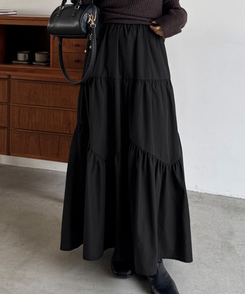 junoah(ジュノア)の「バイアス切替ティアードスカート(スカート・レディース・ダークグレー/モカ/ブラック・LARGE/MEDIUM/SMALL)」の7枚目の写真