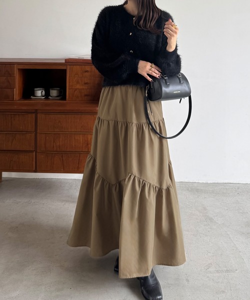 junoah(ジュノア)の「バイアス切替ティアードスカート(スカート・レディース・ダークグレー/モカ/ブラック・LARGE/MEDIUM/SMALL)」の11枚目の写真