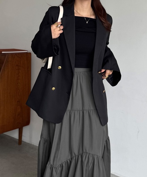 junoah(ジュノア)の「バイアス切替ティアードスカート(スカート・レディース・ダークグレー/モカ/ブラック・LARGE/MEDIUM/SMALL)」の15枚目の写真