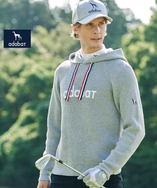 adabatニットパーカー 新レーベル ADABAT NAVY】ニットフーディー（パーカー）｜adabat