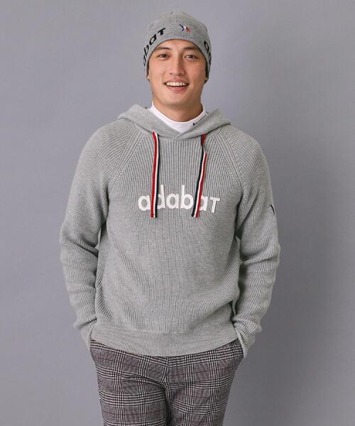 新レーベル ADABAT NAVY】ニットフーディー（パーカー）｜adabat