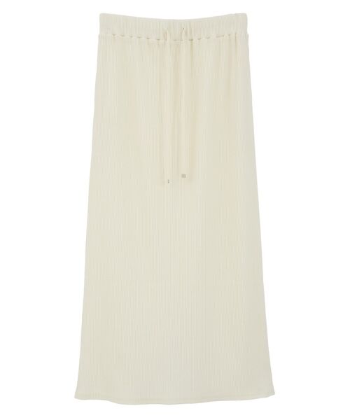 Green Parks(グリーンパークス)の「楽ちんIラインリブスカート(スカート・レディース・オフホワイト/杢グレー/ブラック/ボルドー・FREE)」の15枚目の写真