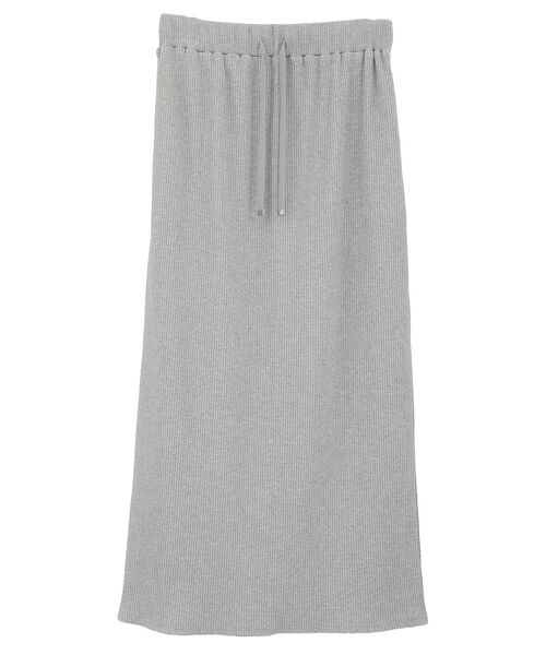 Green Parks(グリーンパークス)の「楽ちんIラインリブスカート(スカート・レディース・オフホワイト/杢グレー/ブラック/ボルドー・FREE)」の16枚目の写真