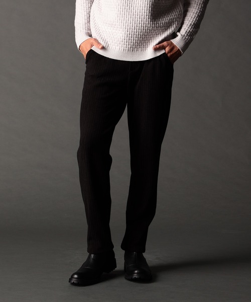 NICOLE CLUB FOR MEN(ニコルクラブフォーメン)の「アラカルトジャカードジャージイージーパンツ(その他パンツ・メンズ・ブラック/ストライプ/チャコールグレー/グレー・LARGE/MEDIUM/SMALL/X-LARGE)」の4枚目の写真