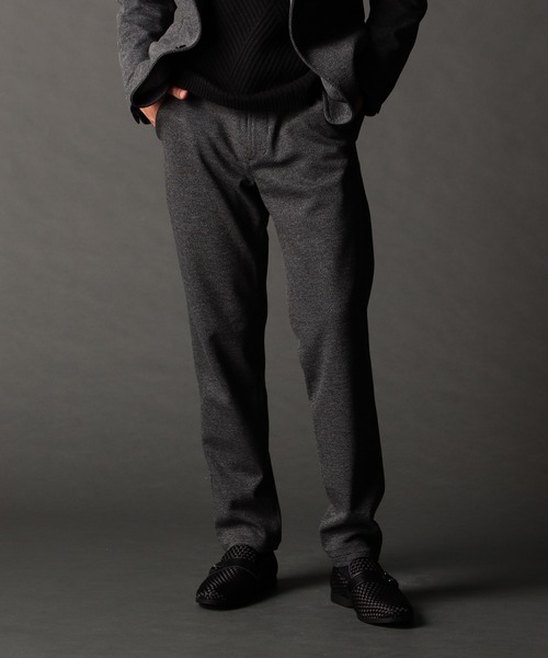 NICOLE CLUB FOR MEN(ニコルクラブフォーメン)の「アラカルトジャカードジャージイージーパンツ(その他パンツ・メンズ・ブラック/ストライプ/チャコールグレー/グレー・LARGE/MEDIUM/SMALL/X-LARGE)」の1枚目の写真