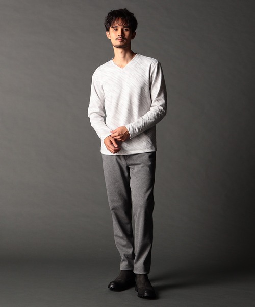 NICOLE CLUB FOR MEN(ニコルクラブフォーメン)の「アラカルトジャカードジャージイージーパンツ(その他パンツ・メンズ・ブラック/ストライプ/チャコールグレー/グレー・LARGE/MEDIUM/SMALL/X-LARGE)」の5枚目の写真