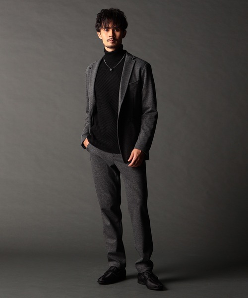 NICOLE CLUB FOR MEN(ニコルクラブフォーメン)の「アラカルトジャカードジャージイージーパンツ(その他パンツ・メンズ・ブラック/ストライプ/チャコールグレー/グレー・LARGE/MEDIUM/SMALL/X-LARGE)」の6枚目の写真