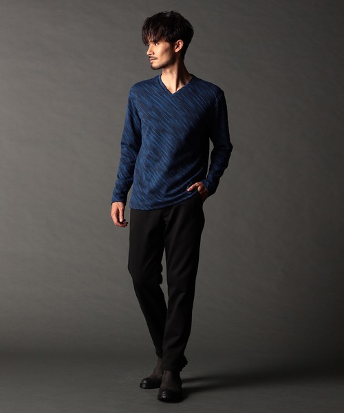 NICOLE CLUB FOR MEN(ニコルクラブフォーメン)の「アラカルトジャカードジャージイージーパンツ(その他パンツ・メンズ・ブラック/ストライプ/チャコールグレー/グレー・LARGE/MEDIUM/SMALL/X-LARGE)」の7枚目の写真