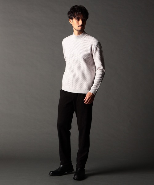 NICOLE CLUB FOR MEN(ニコルクラブフォーメン)の「アラカルトジャカードジャージイージーパンツ(その他パンツ・メンズ・ブラック/ストライプ/チャコールグレー/グレー・LARGE/MEDIUM/SMALL/X-LARGE)」の8枚目の写真