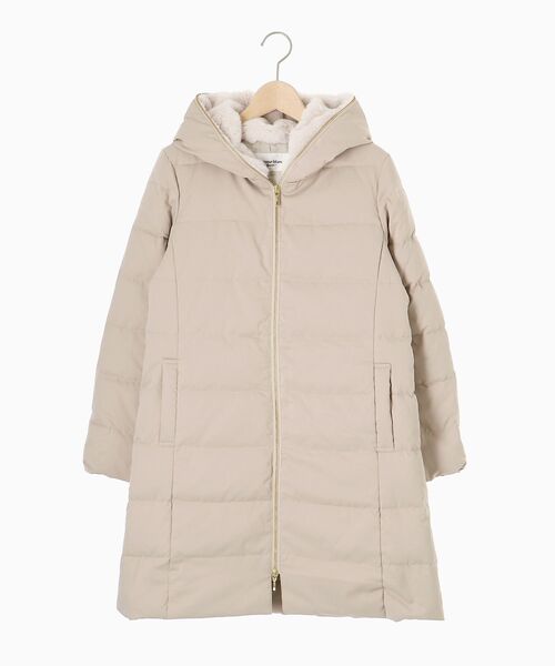 le.coeur blanc（ルクールブラン）の「ファーフードロングダウン（ダウンジャケット/コート・レディース・グレイッシュベージュ/モカ/ネイビー/ライトグレー/ブラック・36/38/40）」の17枚目の写真