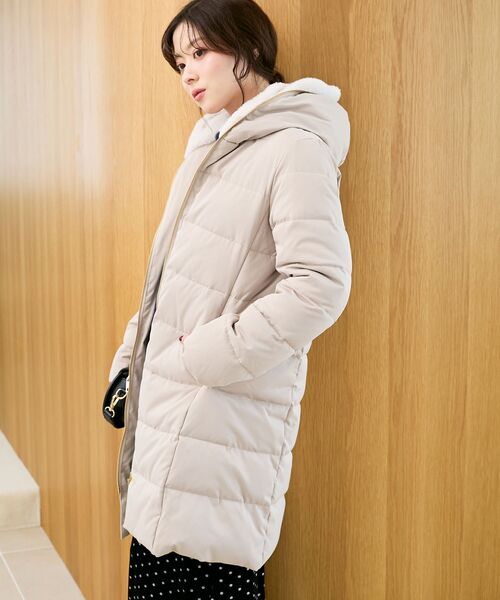 セール】ファーフードロングダウン（ダウンジャケット/コート）｜le