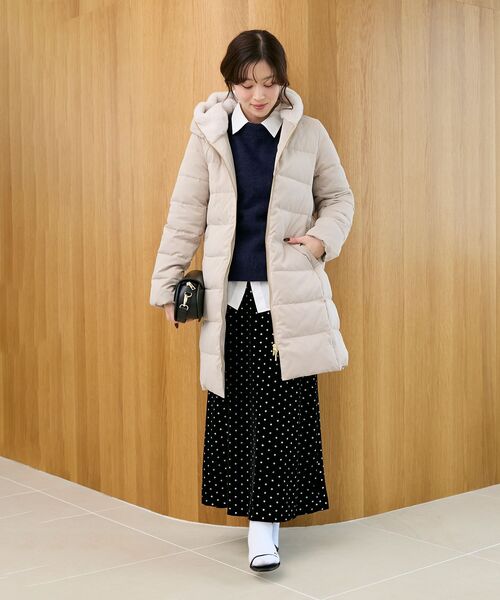 セール】ファーフードロングダウン（ダウンジャケット/コート）｜le