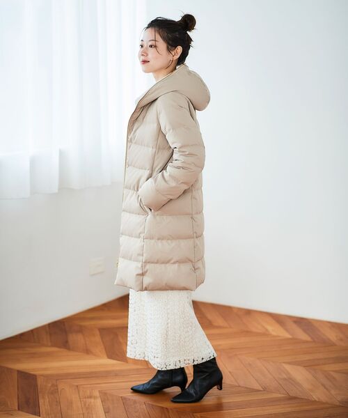 セール】ファーフードロングダウン（ダウンジャケット/コート）｜le