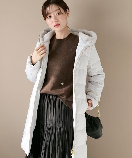 セール】ファーフードロングダウン（ダウンジャケット/コート）｜le