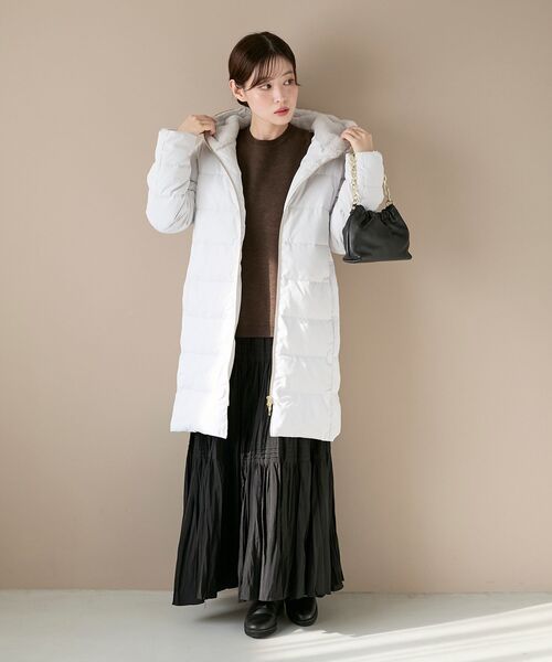 セール】ファーフードロングダウン（ダウンジャケット/コート）｜le