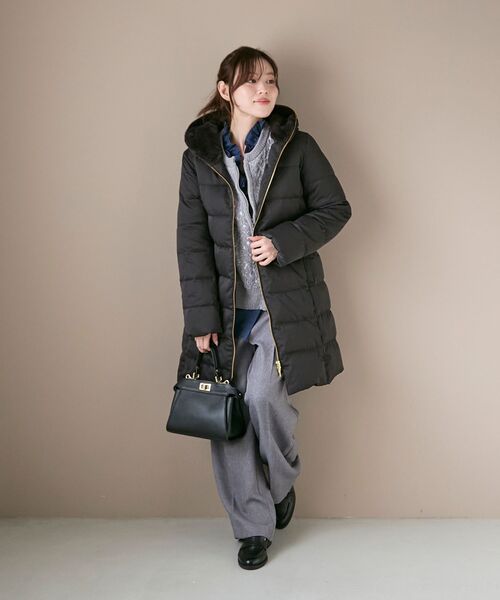 セール】ファーフードロングダウン（ダウンジャケット/コート）｜le