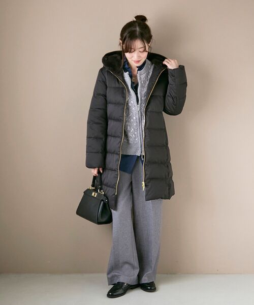 セール】ファーフードロングダウン（ダウンジャケット/コート）｜le