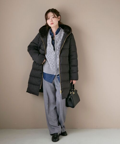 セール】ファーフードロングダウン（ダウンジャケット/コート）｜le