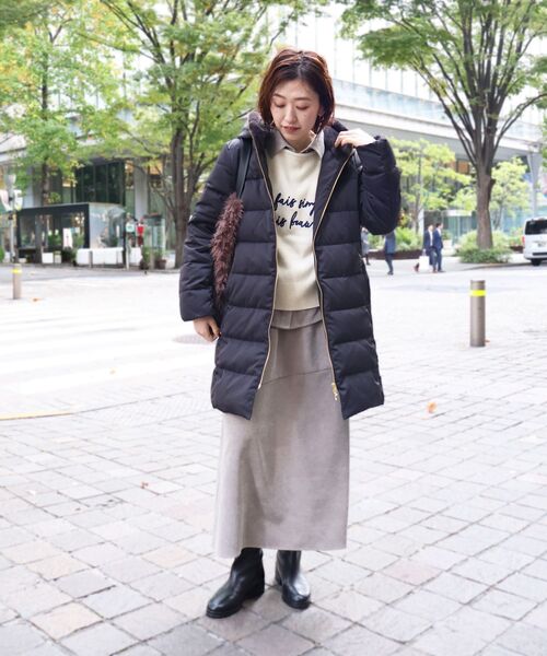 セール】ファーフードロングダウン（ダウンジャケット/コート）｜le