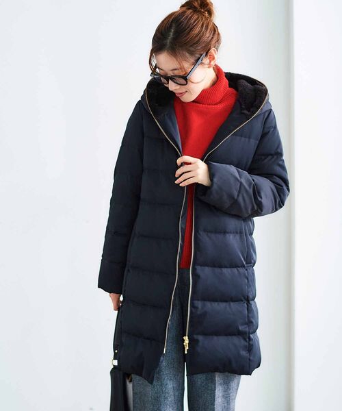 セール】ファーフードロングダウン（ダウンジャケット/コート）｜le