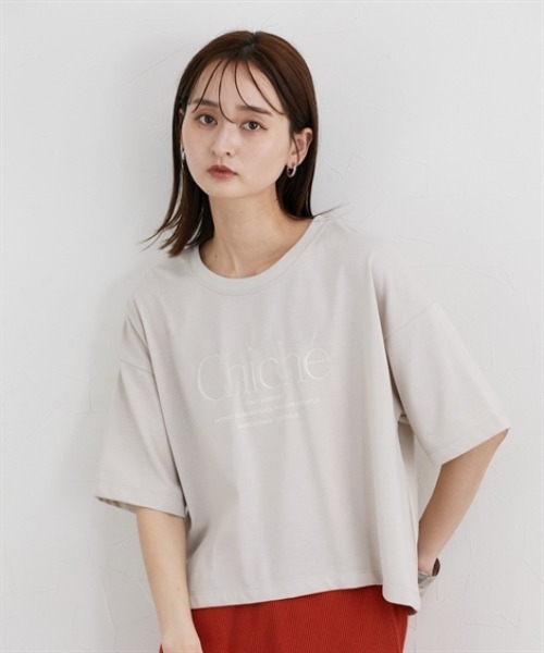 nissen（ニッセン）の「綿混天竺ロゴＴシャツ（Tシャツ/カットソー・レディース・ブラック系1/アイボリー系1/ホワイト系4/ブラック系3/ホワイト系3/ホワイト系1/ホワイト系2・M/L）」の14枚目の写真