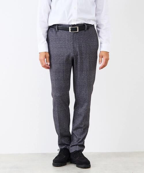MEN'S MELROSE（メンズメルローズ）の「プリントテックジャージテーパードコンフォートパンツ(セットアップ可)（スラックス・メンズ・チャコールグレー/ライトグレー/ブラウン/ネイビー・3/5/4）」の2枚目の写真