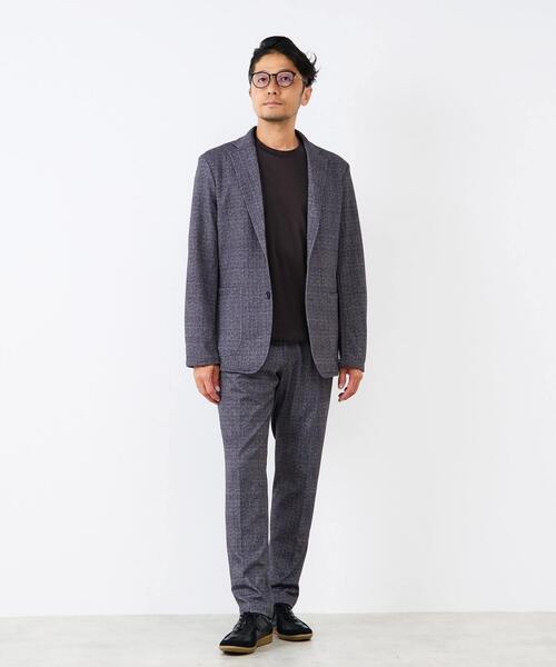 MEN'S MELROSE（メンズメルローズ）の「プリントテックジャージテーパードコンフォートパンツ(セットアップ可)（スラックス・メンズ・チャコールグレー/ライトグレー/ブラウン/ネイビー・3/5/4）」の12枚目の写真