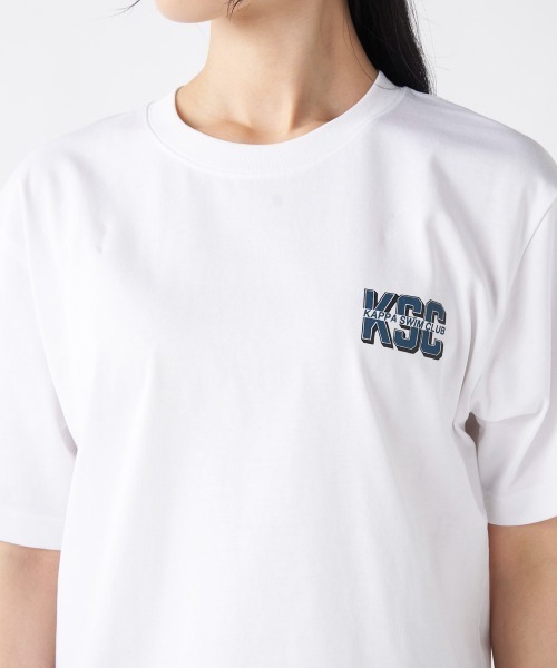 Kappa(カッパ)の「≪ウェルネスシリーズ≫スイムラフィック ユニセックスTシャツ(Tシャツ/カットソー・レディース・ホワイト/ブラック・LARGE/MEDIUM/SMALL)」の6枚目の写真