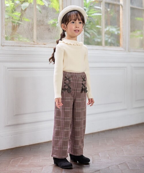 ANY（エニィ）の「しあわせタッチニット（ニット/セーター・キッズ・ピンク系/アイボリー系/ブラック系・130/110/120）」の5枚目の写真