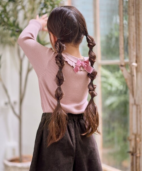 ANY（エニィ）の「しあわせタッチニット（ニット/セーター・キッズ・ピンク系/アイボリー系/ブラック系・130/110/120）」の12枚目の写真