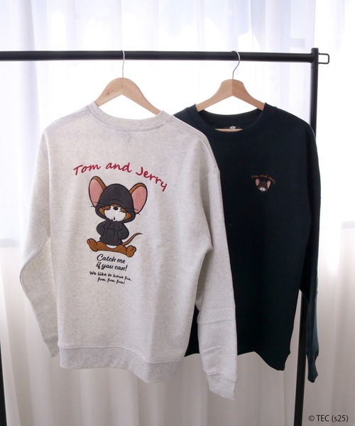 Tom＆Jerry（トムアンドジェリー）の「【公式】トムとジェリー　フーディー＆サガラ刺繍スウェット（スウェット・メンズ・ホワイト/グリーン/スミクロ/アイボリー・M/L）」の8枚目の写真