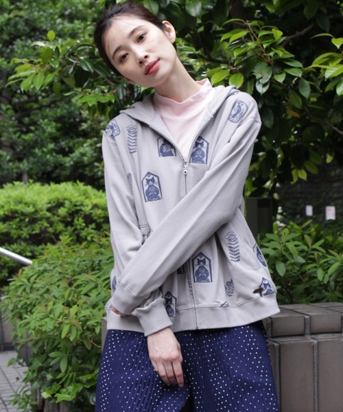 SUPER HAKKA(スーパーハッカ)の「ロゴワンポイント刺繍 強撚天竺ハイネックカットソー(Tシャツ/カットソー・レディース・ピンク/ライトグリーン/ブラック・FREE)」の8枚目の写真