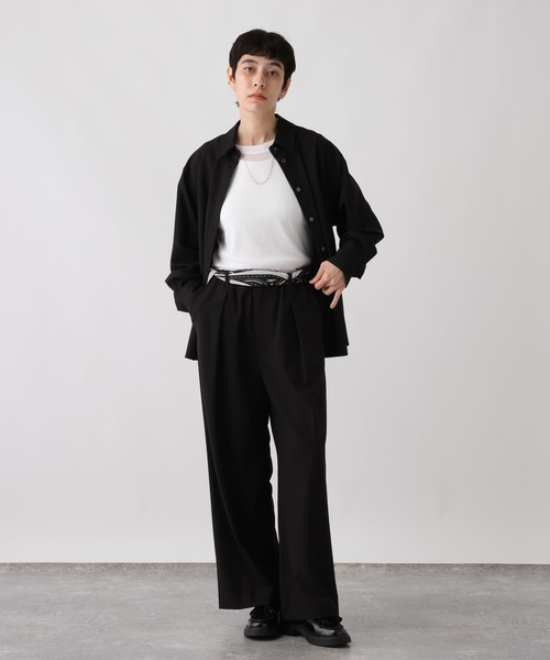 studio CLIP（スタディオクリップ）の「《ウタオ》シアーテレコプルオーバー（Tシャツ/カットソー・レディース・オフホワイト/ライトグレー/ブラウン/ホワイト・FREE）」の8枚目の写真