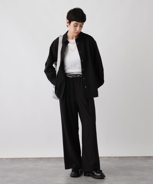 studio CLIP（スタディオクリップ）の「《ウタオ》シアーテレコプルオーバー（Tシャツ/カットソー・レディース・オフホワイト/ライトグレー/ブラウン/ホワイト・FREE）」の9枚目の写真