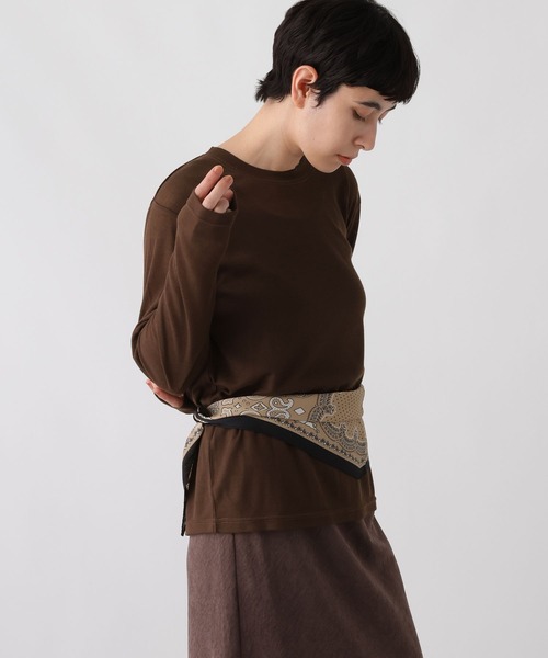 studio CLIP（スタディオクリップ）の「《ウタオ》シアーテレコプルオーバー（Tシャツ/カットソー・レディース・オフホワイト/ライトグレー/ブラウン/ホワイト・FREE）」の19枚目の写真