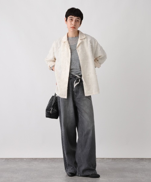 studio CLIP（スタディオクリップ）の「《ウタオ》シアーテレコプルオーバー（Tシャツ/カットソー・レディース・オフホワイト/ライトグレー/ブラウン/ホワイト・FREE）」の21枚目の写真