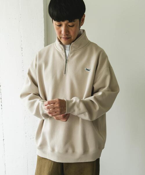 PENNEYS(ぺニーズ)の「『XLサイズ/WEB限定』『別注』PENNEYS×DOORS THE FOX ハーフジップスウェット(スウェット・メンズ・ベージュ/グレー系その他/チャコールグレー・MEDIUM/LARGE/X-LARGE)」の8枚目の写真