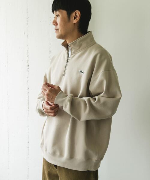 PENNEYS(ぺニーズ)の「『XLサイズ/WEB限定』『別注』PENNEYS×DOORS THE FOX ハーフジップスウェット(スウェット・メンズ・ベージュ/グレー系その他/チャコールグレー・MEDIUM/LARGE/X-LARGE)」の9枚目の写真