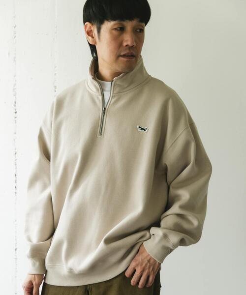 PENNEYS(ぺニーズ)の「『XLサイズ/WEB限定』『別注』PENNEYS×DOORS THE FOX ハーフジップスウェット(スウェット・メンズ・ベージュ/グレー系その他/チャコールグレー・MEDIUM/LARGE/X-LARGE)」の10枚目の写真