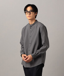 COMME CA MEN | ウールライク ノンアイロン ドライトロ バンドカラーシャツ(シャツ/ブラウス)