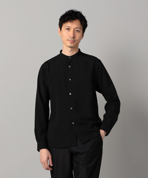 COMME CA MEN(コムサメン)の「ウールライク ノンアイロン ドライトロ バンドカラーシャツ(シャツ/ブラウス・メンズ・グレー/ブラック・M/S/L)」の18枚目の写真