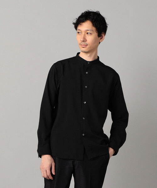COMME CA MEN(コムサメン)の「ウールライク ノンアイロン ドライトロ バンドカラーシャツ(シャツ/ブラウス・メンズ・グレー/ブラック・M/S/L)」の13枚目の写真