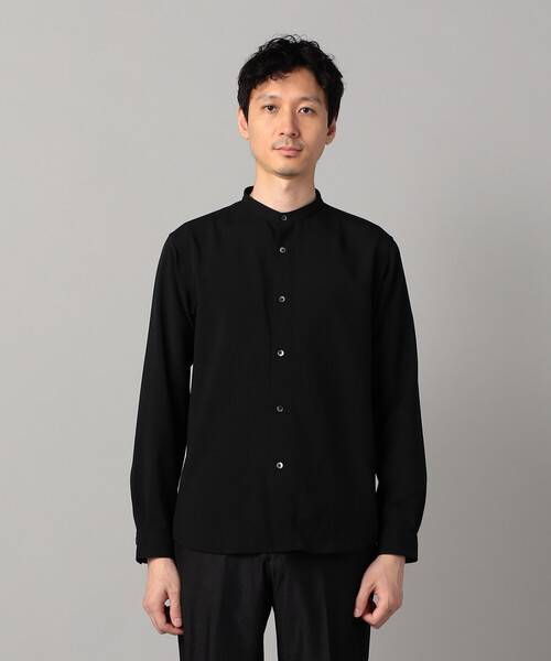 COMME CA MEN(コムサメン)の「ウールライク ノンアイロン ドライトロ バンドカラーシャツ(シャツ/ブラウス・メンズ・グレー/ブラック・M/S/L)」の6枚目の写真